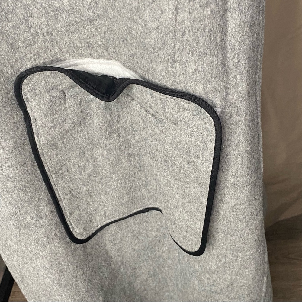 New Vince. Large Gray Wool Pea Coat - Picture 4 of 11